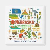 Nebraska Family Trip Keepsake Custom Magnet (Vorne)