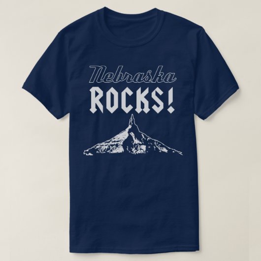 Nebraska Felsen an der Maisküste T-Shirt (Design vorne)