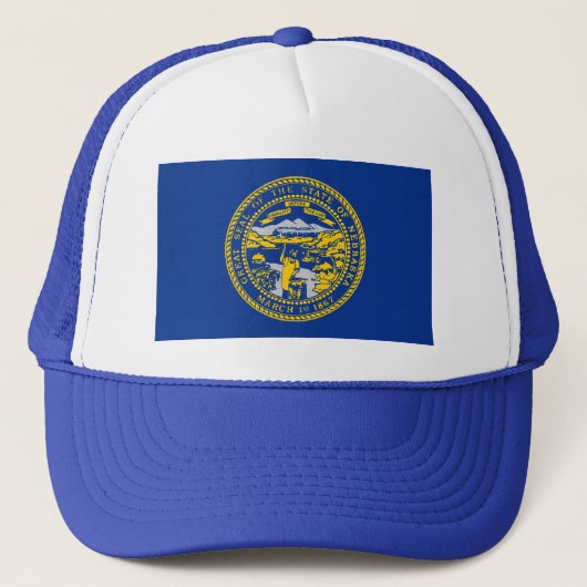 Nebraska Flag Hat Truckerkappe (Vorderseite)