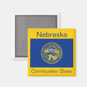 Nebraska Flag Magnet (Vorderseite/Rückseite)