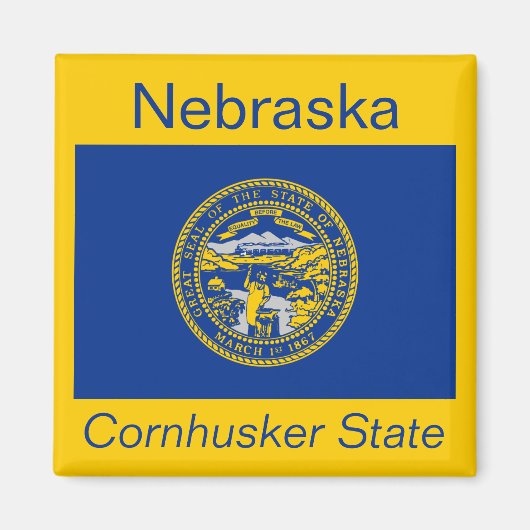 Nebraska Flag Magnet (Vorne)