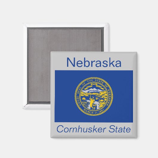 Nebraska Flag Magnet (Vorderseite/Rückseite)