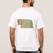 Nebraska Flag Map City T - Shirt (Rückseite)