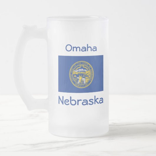 Nebraska Flag Map City Tasse (Links)
