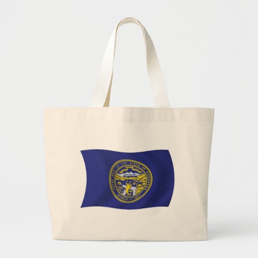 Nebraska Flag Tote Bag Jumbo Stoffbeutel (Vorne)