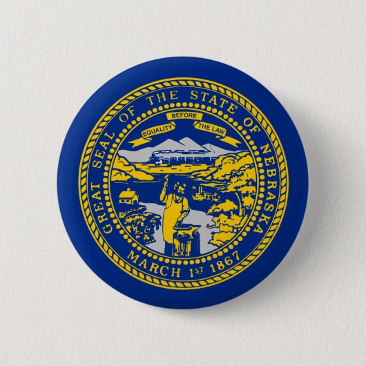 Nebraska-Flagge Button (Vorderseite)