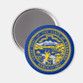 Nebraska-Flagge Magnet (Vorderseite/Rückseite)