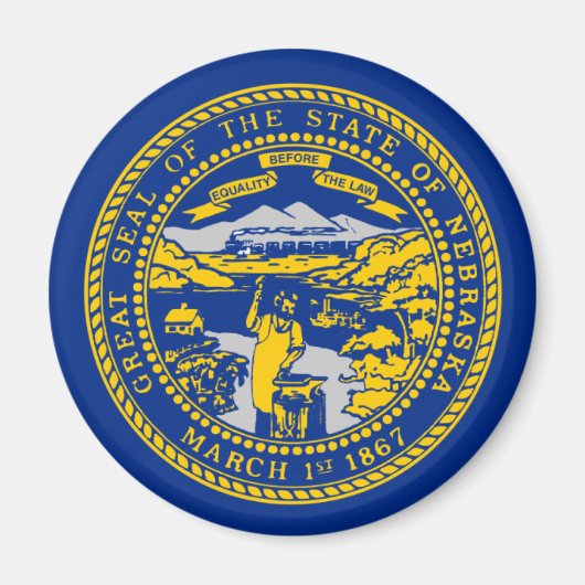 Nebraska-Flagge Magnet (Vorne)