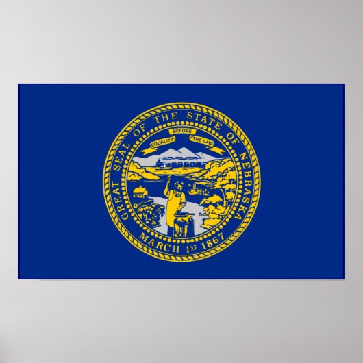 Nebraska-Flagge Poster (Vorne)
