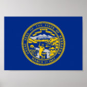 Nebraska-Flagge Poster (Vorne)