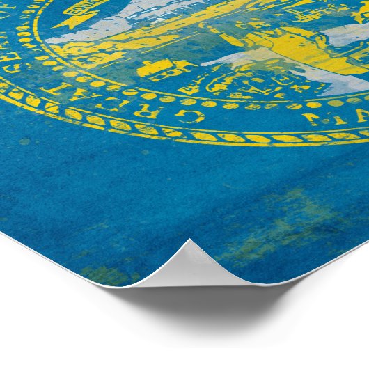 Nebraska-Flagge Poster (Ecke)
