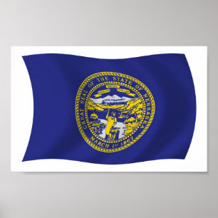 Nebraska-Flagge Poster Druck