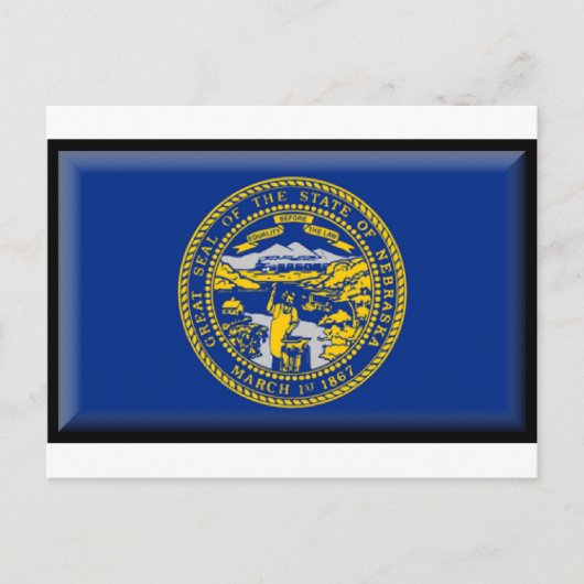 Nebraska-Flagge Postkarte (Vorderseite)