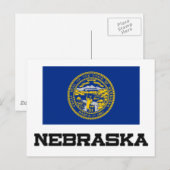 Nebraska-Flagge Postkarte (Vorne/Hinten)