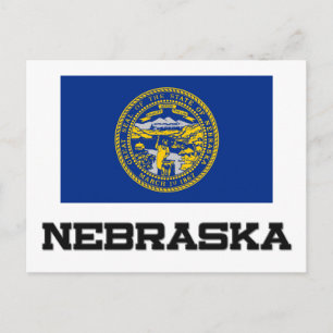 Nebraska-Flagge Postkarte