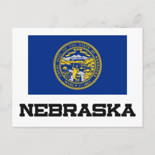 Nebraska-Flagge Postkarte (Vorderseite)