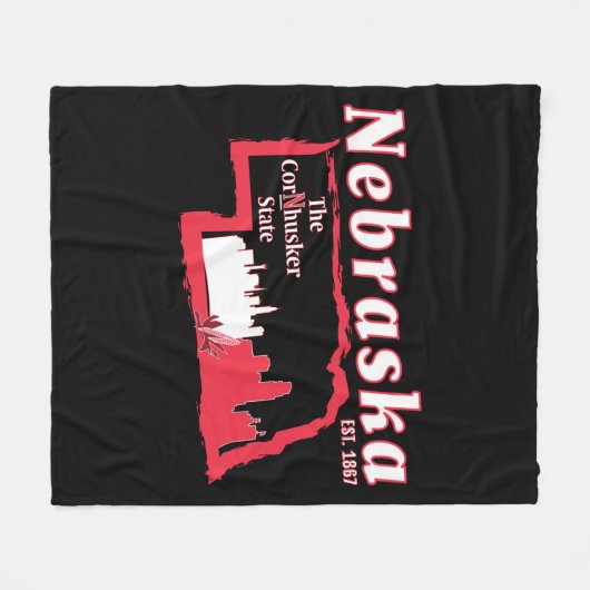 Nebraska-Fleece-Decke Fleecedecke (Vorderseite (Horizontal))