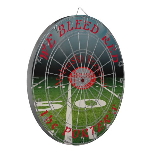 Nebraska Football - Anpassen von Dartboard Dartscheibe (Vorderseite Links)