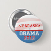 NEBRASKA for Obama 2012 Button (Vorne & Hinten)