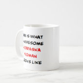 Nebraska-Frau, großartig Kaffeetasse (Vorderseite Links)