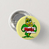 Nebraska Funny Cartoon Mais Button Button (Vorne & Hinten)