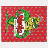 Nebraska Funny Cartoon Mais Cob Fleecedecke (Vorderseite (Horizontal))