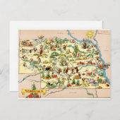Nebraska Funny Vintage Karte (Vorne/Hinten)