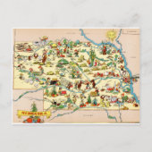 Nebraska Funny Vintage Karte (Vorderseite)
