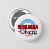 NEBRASKA für Obama Button (Vorne & Hinten)