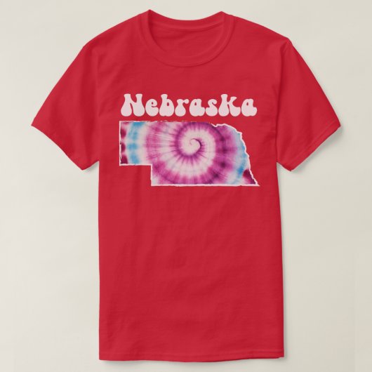 Nebraska-Gefärbte Krawatte T-Shirt (Design vorne)