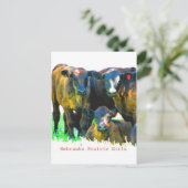 Nebraska-Grasland-Mädchen-Postkarte Postkarte (Stehend Vorderseite)