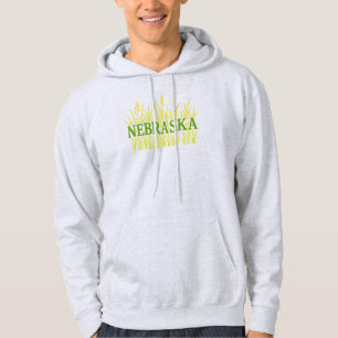 Nebraska Grassland Typografie   Rustikales Tallgra Hoodie
