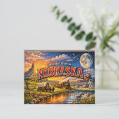 Nebraska Grußpostkarte Postkarte (Stehend Vorderseite)