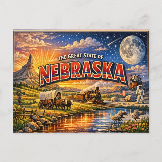 Nebraska Grußpostkarte Postkarte (Vorderseite)