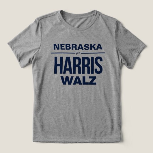 Nebraska Harris Walz Tri-Blend Shirt (Design Vorderseite)
