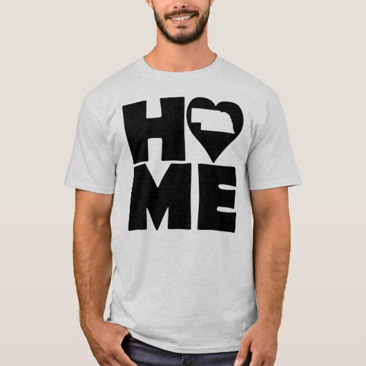 Nebraska Home Heart State Tees T-Shirt (Vorderseite)