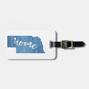 Nebraska Home Holzmaserung Gepäckanhänger