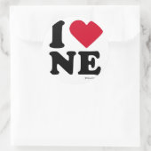 NEBRASKA - "I LIVE NE" "I LIVE NEBRASKA" RUNDER AUFKLEBER (Tasche)