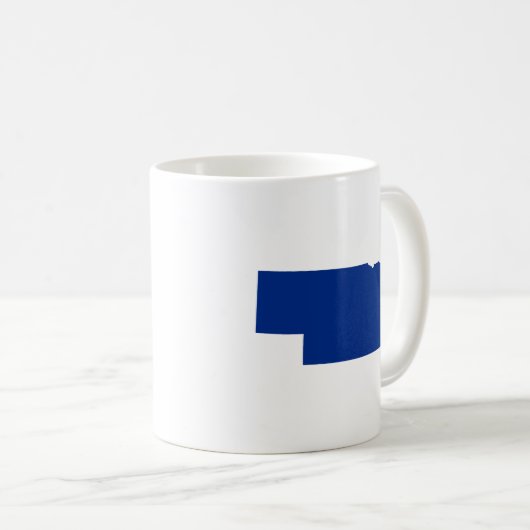 Nebraska in Blau Kaffeetasse (VorderseiteRechts)