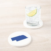 Nebraska in Blau Untersetzer (Seite)