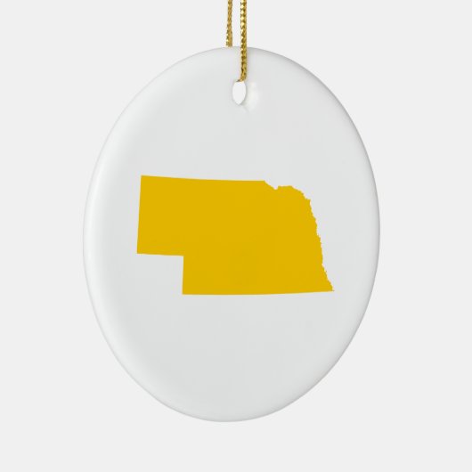 Nebraska in Gold Keramik Ornament (Rechts)
