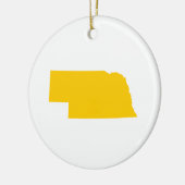Nebraska in Gold Keramik Ornament (Links)