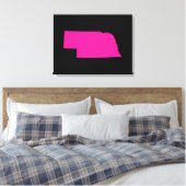 Nebraska in Rosa Leinwanddruck (Insitu (Schlafzimmer))