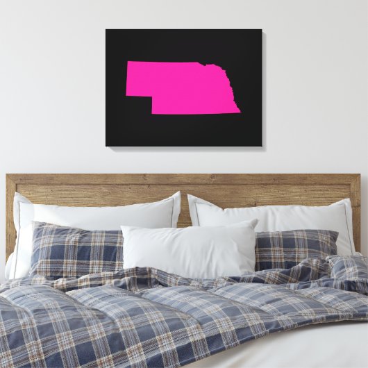 Nebraska in Rosa Leinwanddruck (Insitu (Schlafzimmer))