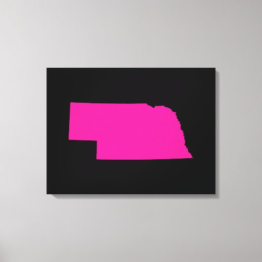Nebraska in Rosa Leinwanddruck (Vorderseite)