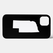 Nebraska in Weiß Case-Mate iPhone Hülle (Rückseite (Horizontal))
