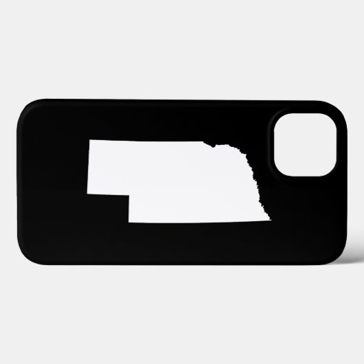 Nebraska in Weiß Case-Mate iPhone Hülle (Rückseite (Horizontal))