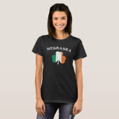 NEBRASKA Irish American Shamrock Badge T-Shirt (Vorne ganz)