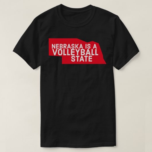 Nebraska ist ein Volleyball Staat TShirt (Design vorne)