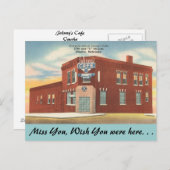Nebraska, Johnny's Cafe, Omaha Postkarte (Vorne/Hinten)